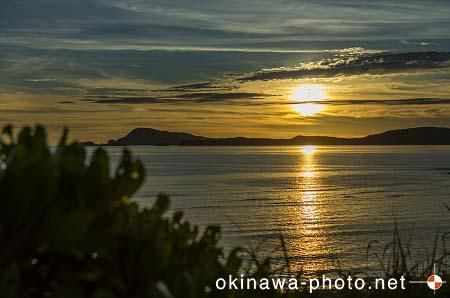 阿波連園地の夕日