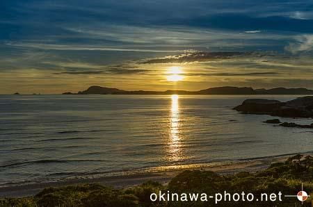 阿波連園地の夕日