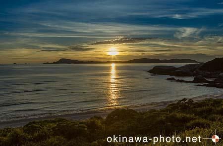 阿波連園地の夕日