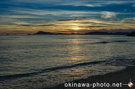 阿波連園地の夕日