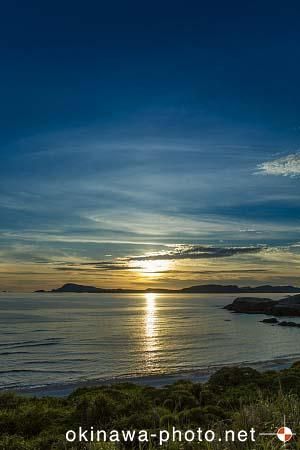 阿波連園地の夕日