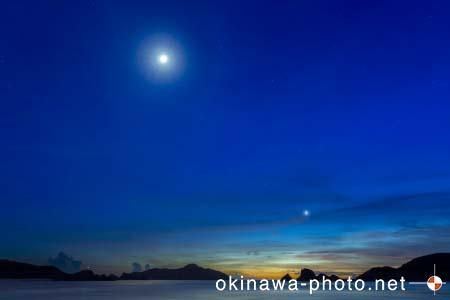夕焼けのある風景