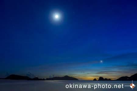 夕焼けのある風景