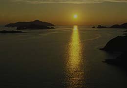 座間味島の夕日