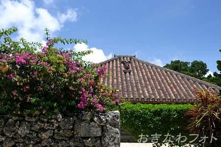 シーサーと赤瓦の家