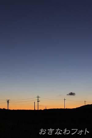 夕日のある風景