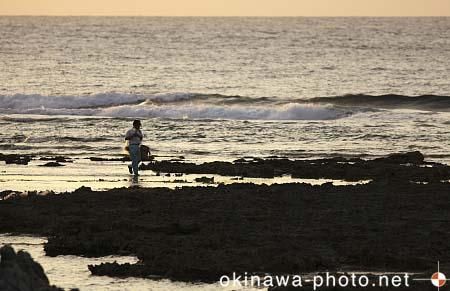 夕日のある風景