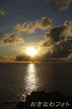 夕日が沈む風景