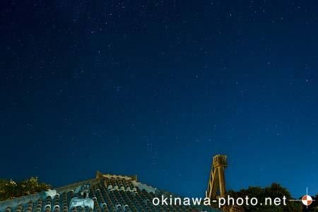 シーサーと赤瓦の家